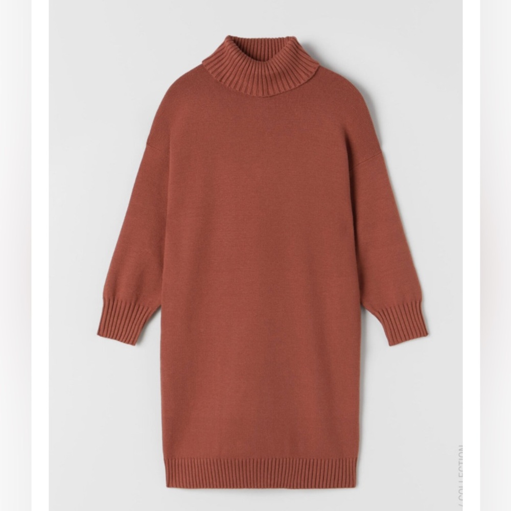 Zara Girls Turtleneck Knit Sweater Dress